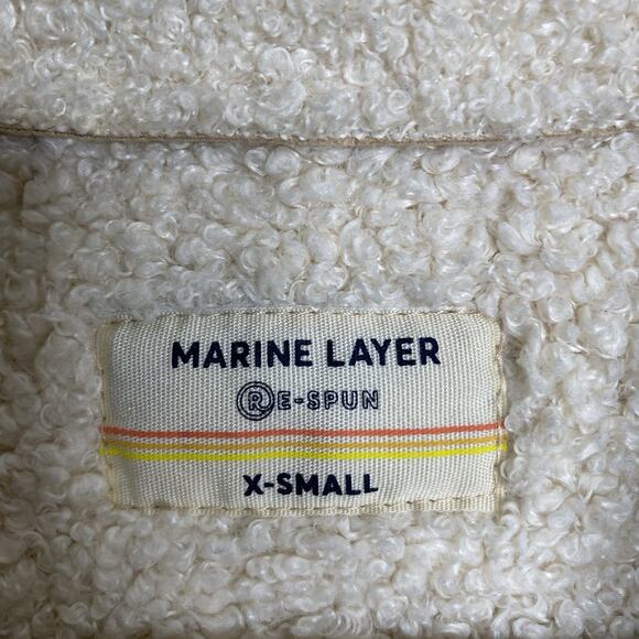 Marine Layer Quebec Sherpa Jacket in Tortoise Shell/Cream Women’s Size XS - Picture 3 of 7